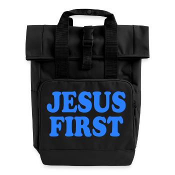Jesus first - Sac à dos Roll Top à deux anses - noir - Devant