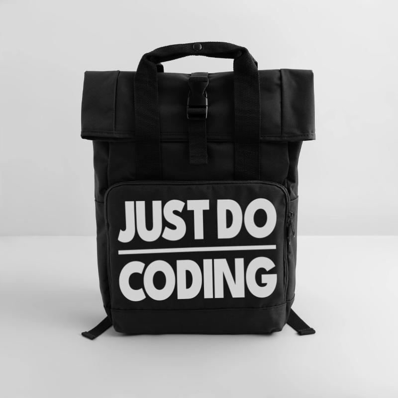 Just Do Coding - IT - Programmieren Rolltop Rucksack mit zwei Griffen