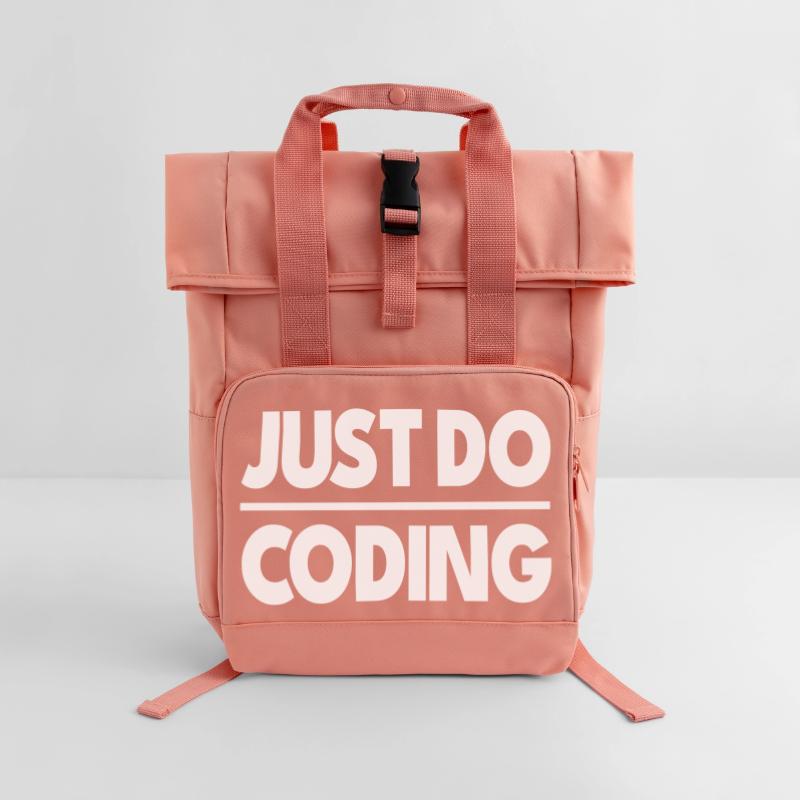 Just Do Coding - IT - Programmieren Rolltop Rucksack mit zwei Griffen
