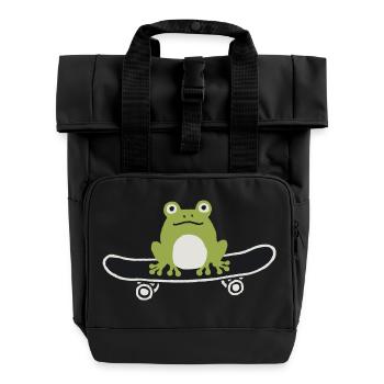 Grenouille de skateboard - Sac à dos Roll Top à deux anses - noir - Devant