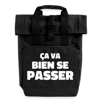 ça va bien se passer - Sac à dos Roll Top à deux anses - noir - Devant