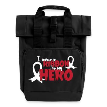 Cancer du poumon Cancer Un cancer survivant du cancer pue - Sac à dos Roll Top à deux anses - noir - Devant