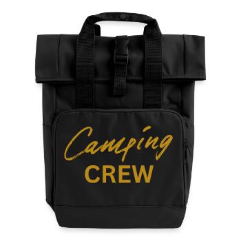 Camping Crew - Rolltop Rucksack mit zwei Griffen - Schwarz - Vorne