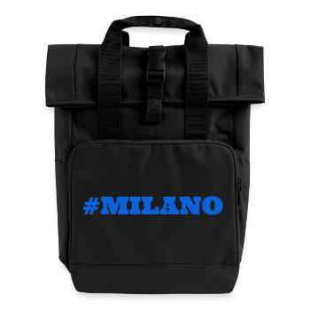#Milano Milan Milan - Roll Top Backpack with Two Handles - black - Front