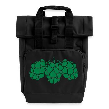 Hopfen - Rolltop Rucksack mit zwei Griffen - Schwarz - Vorne