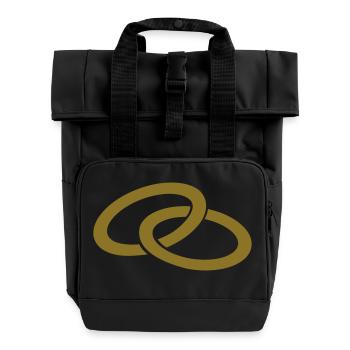 Rings Wedding - Roll Top Backpack with Two Handles - black - Front