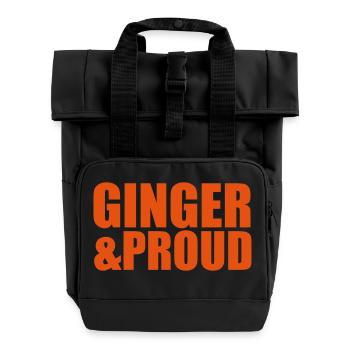 Ginger - Roll Top Backpack with Two Handles - black - Front
