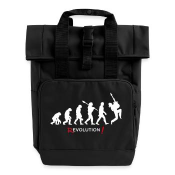 Revolution - Evolution Man Fun Twist 08 - Roll Top Backpack with Two Handles - black - Front