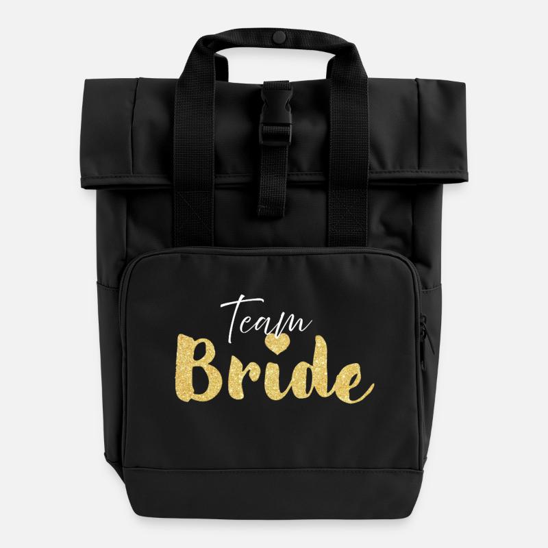 team bright gold - Rolltop Rucksack mit zwei Griffen - Schwarz