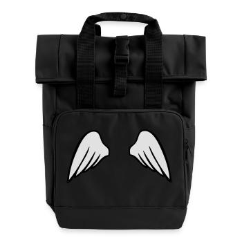 wings - Roll Top Backpack with Two Handles - black - Front