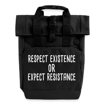 Respecter l’existence ou s’attendre à une résistance - Sac à dos Roll Top à deux anses - noir - Devant