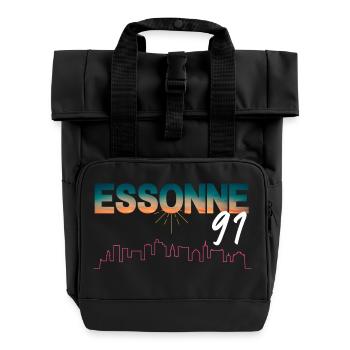 Essonne 91 - Rolltop Rucksack mit zwei Griffen - Schwarz - Vorne