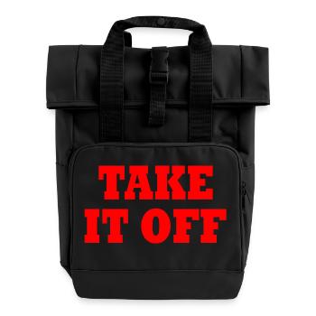 Take it off - Rolltop Rucksack mit zwei Griffen - Schwarz - Vorne