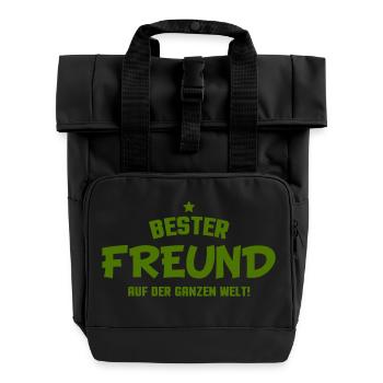 Meilleur ami - Sac à dos Roll Top à deux anses - noir - Devant