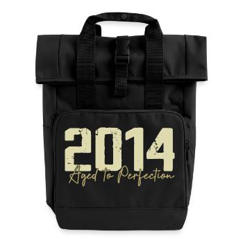 Original 2014 Rétro 2014 Cadeau d’anniversaire 2014 - Sac à dos Roll Top à deux anses - noir - Devant