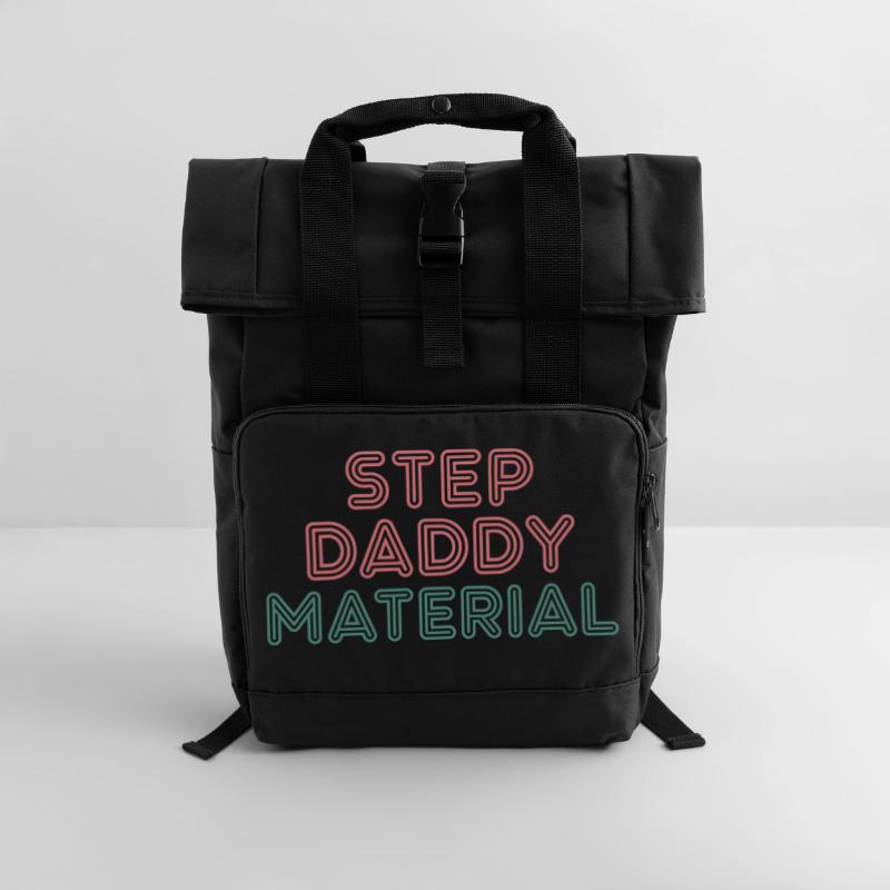 Step Daddy Material 14 Rolltop Rucksack mit zwei Griffen