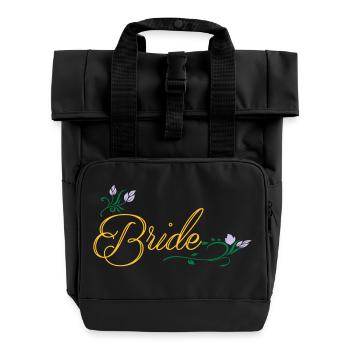 Bride Color - Rolltop Rucksack mit zwei Griffen - Schwarz - Vorne