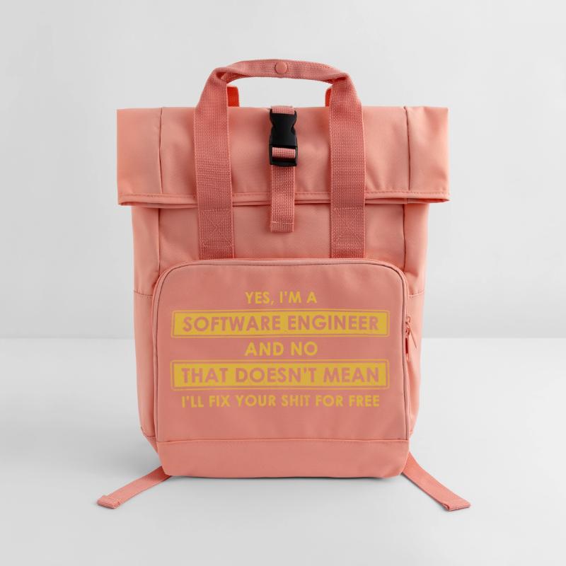 software Engineer Roll Top Backpack with Two Handles