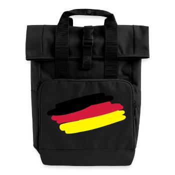 germany_flag_f3 - Rolltop Rucksack mit zwei Griffen - Schwarz - Vorne