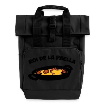 roi de la paella - Roll Top Backpack with Two Handles - black - Front