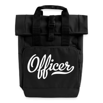 Officer - Roll Top Backpack with Two Handles - black - Front
