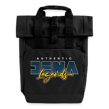 Jena Authentic Legends - Rolltop Rucksack mit zwei Griffen - Schwarz - Vorne