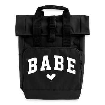 Baby - Rolltop Rucksack mit zwei Griffen - Schwarz - Vorne