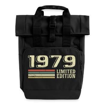 Nées en 1979 anniversaire 1979 Vintage 1979 - Sac à dos Roll Top à deux anses - noir - Devant