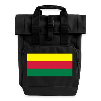 lithuania flag - Roll Top Backpack with Two Handles - black - Front