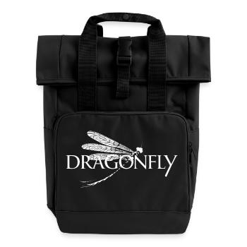 Libellen Dragonfly für einen Insektenliebhaber - Rolltop Rucksack mit zwei Griffen - Schwarz - Vorne
