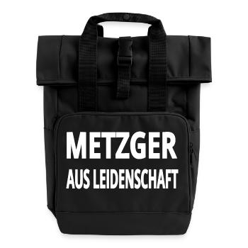 Metzger - Rolltop Rucksack mit zwei Griffen - Schwarz - Vorne
