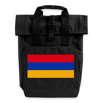 Armenien - Rolltop Rucksack mit zwei Griffen - Schwarz - Vorne