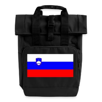 Slowenien - Rolltop Rucksack mit zwei Griffen - Schwarz - Vorne