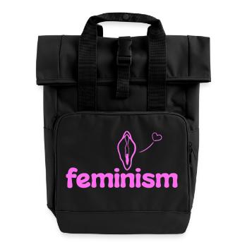 Feminismus - Rolltop Rucksack mit zwei Griffen - Schwarz - Vorne