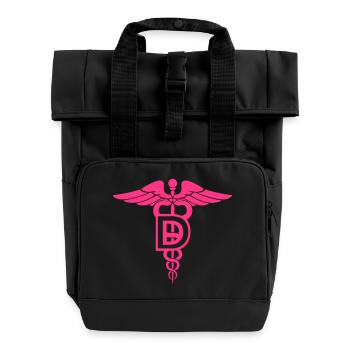 Caducee dentiste - Sac à dos Roll Top à deux anses - noir - Devant