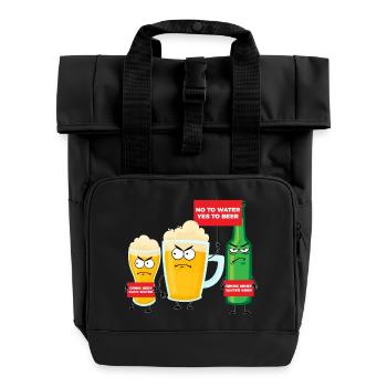 Save Water Drink Beer - Rolltop Rucksack mit zwei Griffen - Schwarz - Vorne