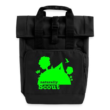 naturally scout - Rolltop Rucksack mit zwei Griffen - Schwarz - Vorne