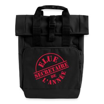 Secretary - Roll Top Backpack with Two Handles - black - Front