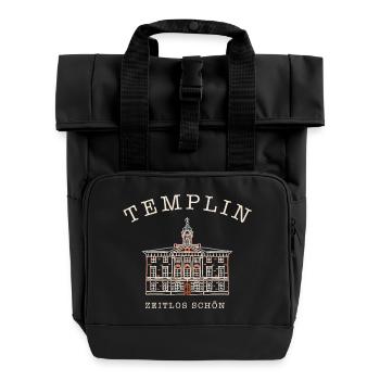 Templin, Historisches Rathaus, Uckermark - Rolltop Rucksack mit zwei Griffen - Schwarz - Vorne