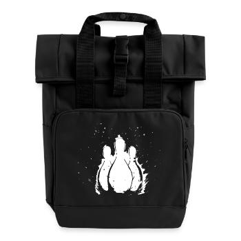 Bowling - Roll Top Backpack with Two Handles - black - Front