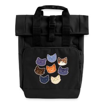 Chats guerriers Firestar Feuerstern Greystripe - Sac à dos Roll Top à deux anses - noir - Devant