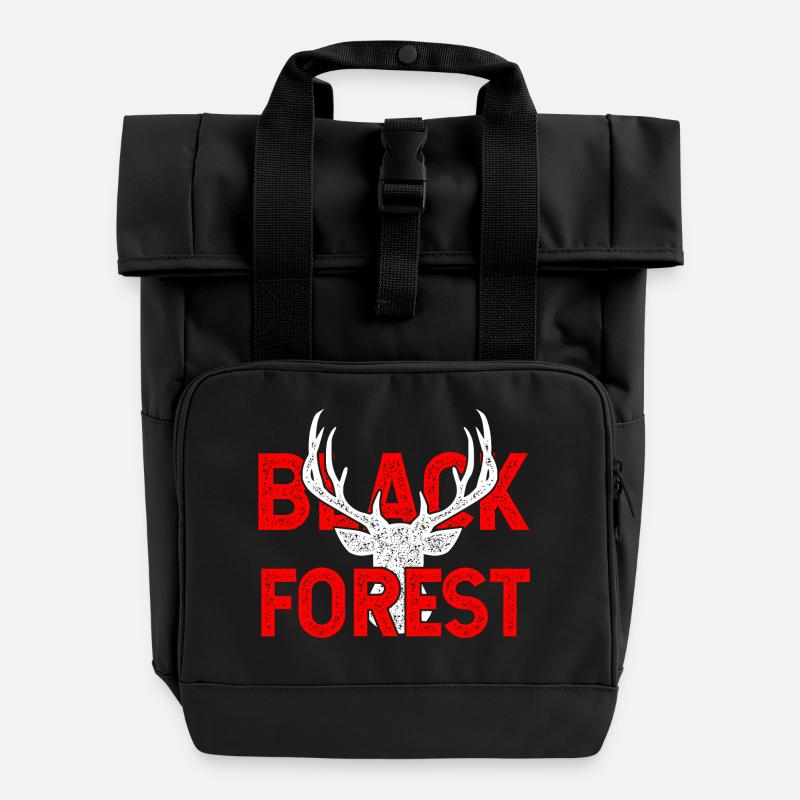 Black Forest for Black Shirts - Rolltop Rucksack mit zwei Griffen - Schwarz