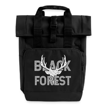 Black Forest for Black Shirts - Roll Top Backpack with Two Handles - black - Front