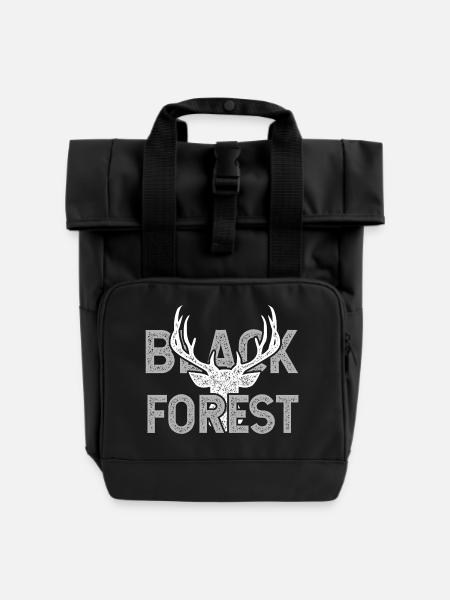 Black Forest for Black Shirts - Rolltop Rucksack mit zwei Griffen - Schwarz
