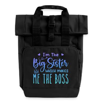 i'm the big sister - Sac à dos Roll Top à deux anses - noir - Devant