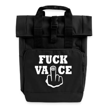fuck vance - Roll Top Backpack with Two Handles - black - Front