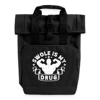 Powerlifting Bodybuilder Swole Is My Drug Gym Gift - Rolltop Rucksack mit zwei Griffen - Schwarz - Vorne