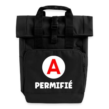 Humour permis de conduire - Sac à dos Roll Top à deux anses - noir - Devant