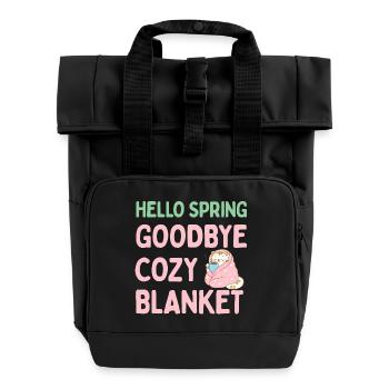 Bonjour printemps, adieu couverture chaude - Sac à dos Roll Top à deux anses - noir - Devant