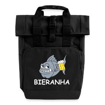 Bierpiranha Comic - Sac à dos Roll Top à deux anses - noir - Devant